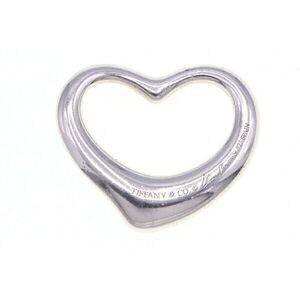 Tiffany Co Elsa Peretti Open Heart Pendant Sterling Silver Necklace Accessory